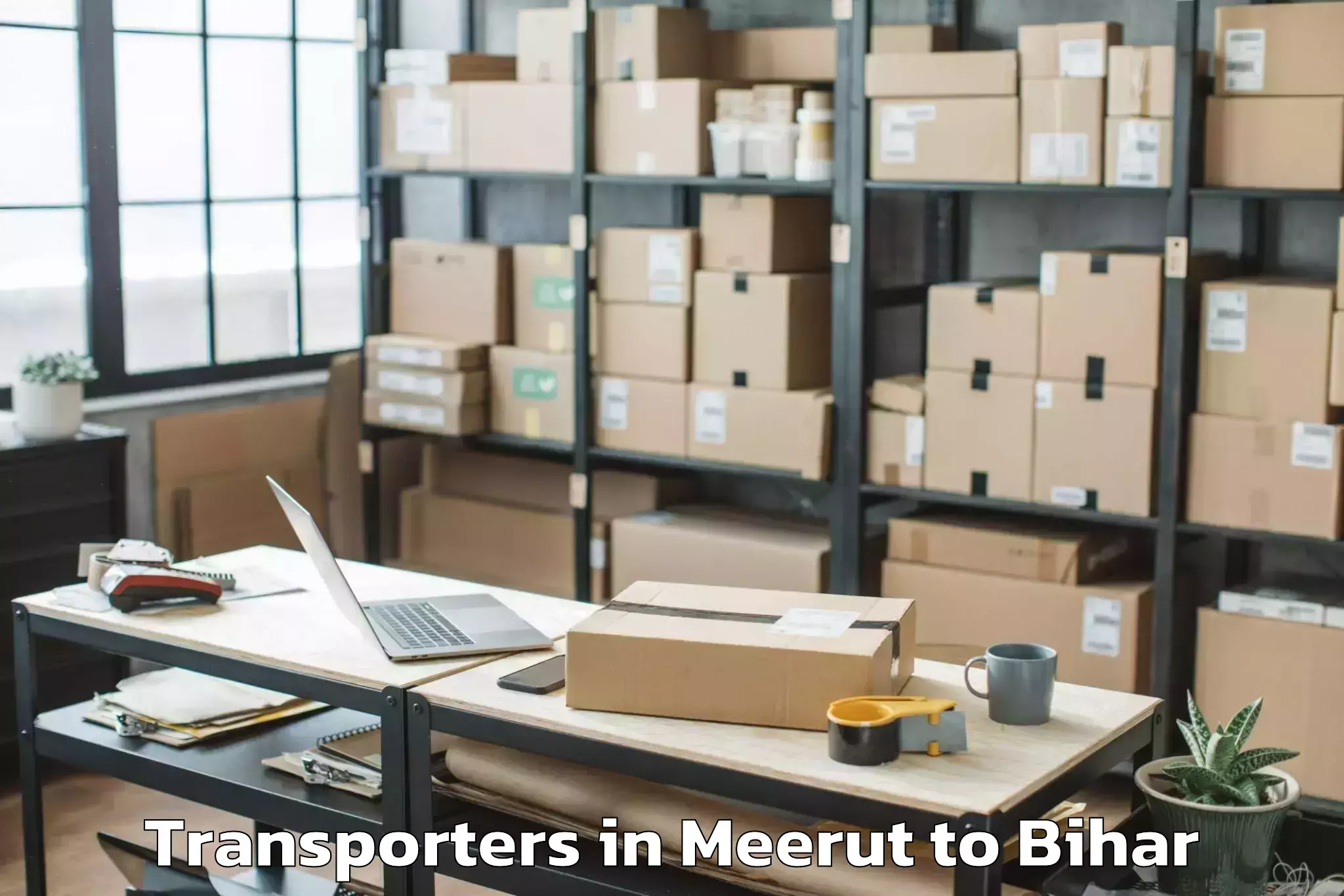 Book Meerut to Bishunpur Urf Maharajganj Transporters Online